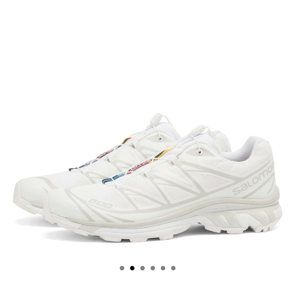 Salomon XT-6 white and Lunar Rock W7.5